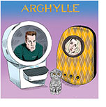 Spoof of the spy comedy film Argylle retitled Arghylle with Argylle (Henry Cavill) in a robotic kitty litter box and LaGrange (Dua Lipa) in the carrier case of Chip the Scottish Fold cats who sits looking out at the viewer in front of his human 'pets.'