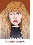 Caricature of Natasha Lyonne as Charlie Cale in the Peacock series Poker Face.