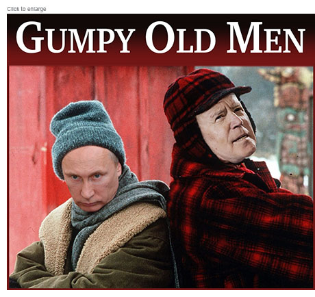 Spoof of the film Grumpy Old Men with Vladimir Putin and Joe Biden as the crotchety oldsters.
