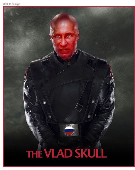 Vladimir Puin as a version of the supervillain the Red Skull called the Vlad Skull.