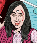 Caricature of Michelle Yeoh in Everything Everywehre All at Once.